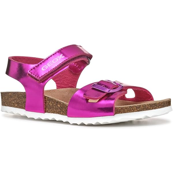 Geox J Sandal Karly - Sandali Bambina In Pelle Con Suola Traspirante