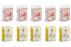 ‎BROTZUTATEN 5x kg Frießinger Pizzamehl Tipo 00 + 5x 1kg La Farina 14