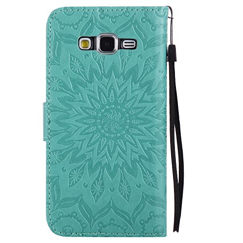 für Galaxy Grand Prime/SM-G530 G531F Hülle, Klappetui Flip Cover Tasche Leder [Kartenfächer] Schutzhülle Lederbrieftasche Executive Design (+Staubstecker ) - 2