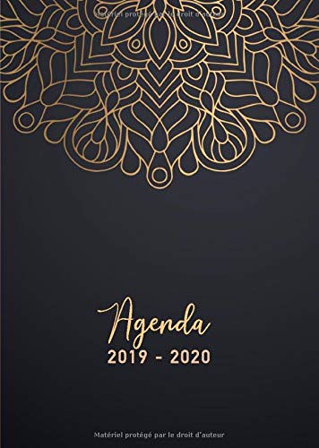 Preisvergleich Produktbild Agenda 2019 / 2020: 17 mois journalier 2019-20 - format A5 - août 2019 à décembre 2020 - planificateur, semainier simple & graphique, motif mandala or et noir (Fourniture de bureau 2019 2020, Band 3)