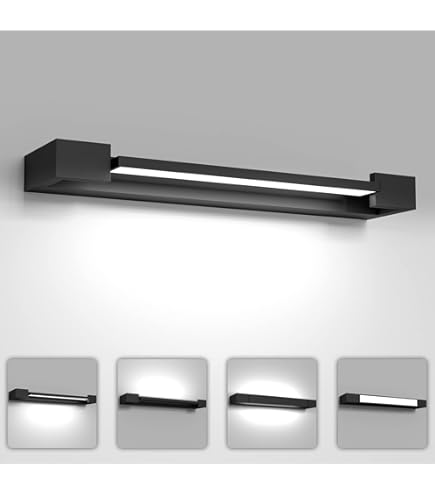 ACMHNC Spiegellamp voor badkamer, 40 cm, led, wandlamp voor badkamer, met schakelaar, dimbaar, touchscreen, 3000 k/4000 k/6000 K, IP44, 14 W, modern, zwart, mat, zonder flikkeren ACMHNC Spiegellamp voor badkamer, 40 cm, led, wandlamp voor badkamer, met schakelaar, dimbaar, touchscreen, 3000 k/4000 k/6000 K, IP44, 14 W, modern, zwart, mat, zonder flikkeren