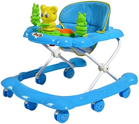 Pushchairs Baby walker 6-18 months anti-rollover multifunctional driving can be folded with music ( Color : Blue )