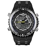 Infantry Herren Analog-Digital Uhr Chronograph Outdoor Schwarz Rubber Armband