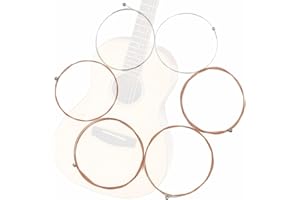 WKRTDY Stahl Gitarrensaiten für Akustik- und Westerngitarren - 6 Saiten-Set mit Beschriftung - 6X Stahlsaiten für eine optimale Performance