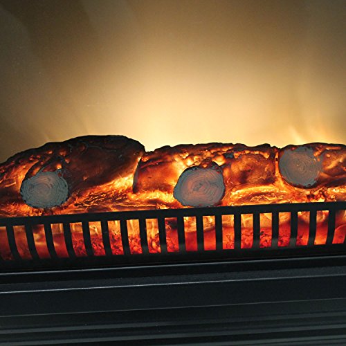 Kaminkonsole inklusive Classic Fire Elektrokamin mit simulierten Kaminfeuer 1800W MDF Kaminumrandung Weiß + Elektrischer Kamin mit Feuereffekt - 7