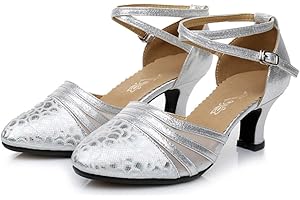 TangDao Damen Salsa Latin Tanzschuhe Tango Schuhe Riemchen Blockabsatz Pumps