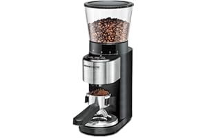ROMMELSBACHER EKM 500 - Macina caffè conico, macinino, bilancia di precisione, supporto per filtro, grado di macinatura a 39 livelli, 5 tasti funzione per uso individuale e flessibile