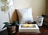  Glob Tisch Bio- und Ethanol-Kamin aus Edelstahl Bio-Ethanolkamin Home Weiss