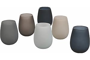 VILLA D'ESTE HOME TIVOLI Villa d’Este Home Tivoli 5911527, Happy Hour Stones Set 6 bicchieri acqua frosted in vetro 500 ml