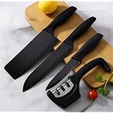Finalize 3 Pieces Kitchen Knife Set,Stainless Steel Professional Kitchen Knife Set Meat Knife Chef Knife with Non-Slip Ergono