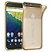 Produktbild Cadorabo Hülle für Huawei Nexus 6P - Hülle in TRANSPARENT Gold – Handyhülle aus TPU Silikon im Ultra Slim 'AIR' Design - Silikonhülle Schutzhülle Soft Back Cover Case Bumper