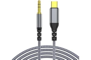 LA BRODÉE USB C to 3.5mm Audio Aux Jack cable, Type C adapter to 3.5mm male headphone stereo cable car compatible with iPad Pro 2020 Google Pixel 3 4 XL, Samsung Galaxy S22 S21 S20 Ultra Note 20