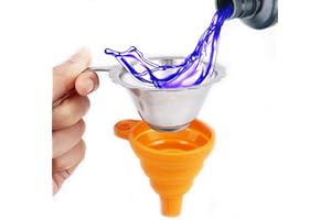 Bisofice Akcesoria do drukarki 3D, lejek, składany, silikonowy lejek z żywicy ze stali nierdzewnej do nalewania żywicy do butelki do fotonarki, Kelant Orbeat D100 SLA