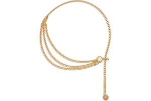 JUSTUSNX JUSTUNX Lega Regolabile Vita Catena Stratificata Pancia Catena Sexy Stomaco Catena Del Corpo Gioielli Accessori per Donne e Ragazze