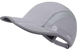 GADIEMKENSD UPF50+ Folding Outdoor Hat Unstructured Reflective Design Breathable Soft Sport Cap for Outdoor Sports