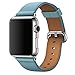 Produktbild Hunpta@ Leder Bandwechsel Handgelenk-Band für Apple Uhr Series 3(42mm) (Hellblau)