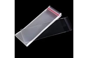 Zydiwo 400pcs Sacs en Cellophane Transparent Sachet Plastique OPP Sac Autocollant Emballage Sachet pour Bijoux Chocolat Papeterie Décorations (8 * 14cm)