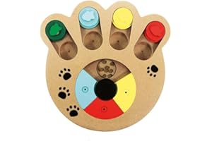 Record - Gioco di Attivazione Mentale per Cani Zampa - Livello di Difficoltà 3 – Rompicapo per Cani – Materiale Legno – Base Antiscivolo – Dimensione: 24 x 24 x 2,5h cm