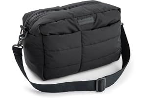 Done by Deer skötväska barnvagn – blöjväska – vattenavvisande barnvagnsväska med skötunderlag axelrem och barnvagnskrokar – tillverkad av återvunnen polyester – 35 × 15 × 23 cm – 12 L