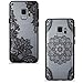 Produktbild 2 Stück Samsung Galaxy S9 Hülle, Handyhülle mit Vintage Cool Schwarz Mandala Spitze Design on Klar Durchsichtig Schutzhülle Hart Backcover Weich Bumper Stoßdämpfend Schutzhülle für Samsung Galaxy S9