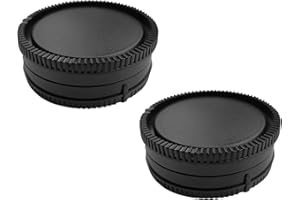 HUIPUXIANG Sony E-Mount Lens Caps & Camera Body Cap - Fit for Alpha A6600/6500/6400/6300/6100/A5100/A7 IV/R IV Series & A9 - 2 Sets