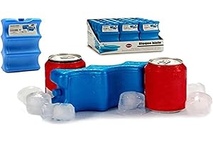 BIGBUY HOME AR Acumulador de Frío Ideal para Latas en Neveras Portátiles, para Playa, Acampada, Senderismo, etc... 21x10x5.5 cm. 650 ml.