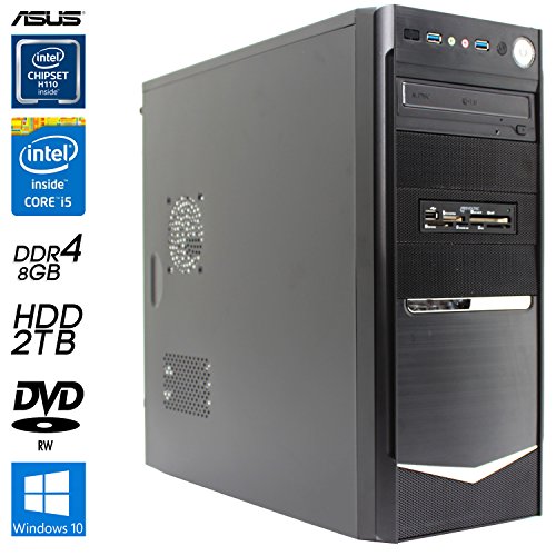 SNOGARD KOMPLETT PC Office Computer Core i5-6500 8GB 2TB HD Intel Grafik W10Pro ESD