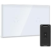 BSEED WiFi Wall Switch, Smart Switch 1 Gang 1 Via+1 Gang 1 Via, Compatible with Alexa, Google Home, APP Control and Timer Fun