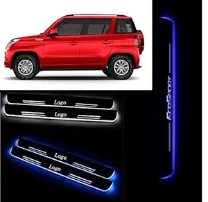 Bigzoom Autofurioos Latest Design Blue Led Car Foot Step Scuff Plate For Mahindra Tuv-300