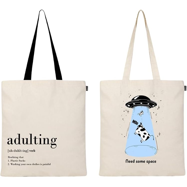Bedruckte Stofftasche Aus Canvas – Wiederverwendbare Tragetasche, Faltbar, Nachhaltig