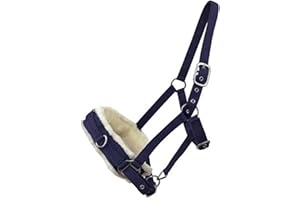 White Horse Equestrian Training Fleece Lined Padded Adjustable Lunging Cavesson