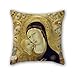 Produktbild Best J Throw Pillow Case of Oil Painting Sano Di Pietro - Virgin and Child with Saints Jerome and Bernardino of Siena and Six Angels,for Family,Monther,Dance Room,Divan,her,Christmas 18"x 18" Inc