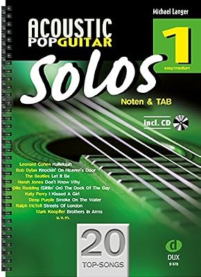 Dux Edition Acoustic Pop Guitar Solos 1: Noten & TAB - easy/medium