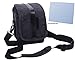 Produktbild Schicke Kameratasche in schwarz + equipster Displayschutzfolie für Ihre Digitalkamera Panasonic Lumix DMC-TZ101 - TZ71 - TZ81 - ZS100 - ZS60