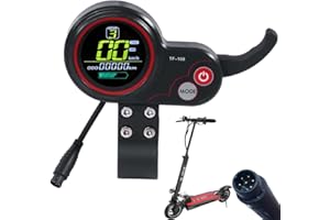 VOLOHAS Indicateur d'instrument électrique pour KUGOO M4/M4 Pro LED Display papillon 48 V TF-100 - Accessoire de modification d'instrument de communication pour contrôleur de scooter électrique Kugoo