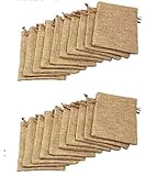 ❤ Multiusos: un juego contiene 30 bolsas de arpillera con cordones, apto para bodas, fiestas de disfraces, festivales, celebraciones, añadir un ambiente más rústico y elegante a tus eventos.