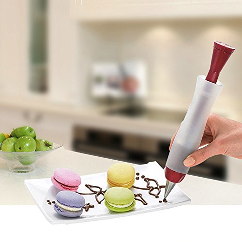 Schokolade Stift für Backen, Soriace® Prämie Silikon Tortenspritze / Garnierspritze / Spritztüllen / Spritzenstift Kuchen Deko für Küche, Speisen, Bar - 2
