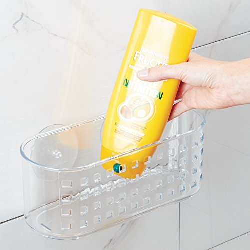 InterDesign Duschkorb für das Bad für Shampoo, Conditioner, Seife – Durchsichtig - 4