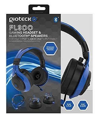 Trade Invaders Casque de jeu stéréo FL300 avec enceintes Noir pour PS3/PS4