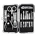 BestFire 12 in 1 High Quality Stainless Steel Manicure Pedicure Ear Pick Nail-Clippers Set ,Finger Toe Nail Cutter Personal Manicure Nail Scissors Set Nail Clipper Ear pick Grooming Pedicure Kits