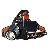Linterna Frontal LED de VicTsing, linterna de cabeza Impermeable IP65 de 3000 Lumens, 4 Modos de Luz (Alta / media / baja/ parpadeo) Hasta 6 HORAS usar para Camping / Pesca / Ciclismo / Carrera / Caza