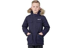 Berghaus Kids' Fourstones Insulated Parka Jacket with AQ2™ Waterproof Fabric and Faux Fur Trimmed Hood, Kids' Winter Jacket, Hiking & Outdoor Recreation Clothing