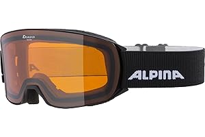 ALPINA NAKISKA - Beschlagfreie, Extrem Robuste & Bruchsichere OTG Skibrille Mit 100% UV-Schutz Für Erwachsene