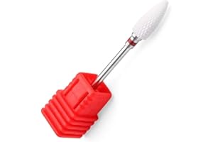 Natury Nails Fresa de Cerámica para Torno de uñas. Manicura, Pedicura, Esmaltes, Uñas Acrílicas y Uñas de Gel. Forma Balón/Maíz (Grano Fino)