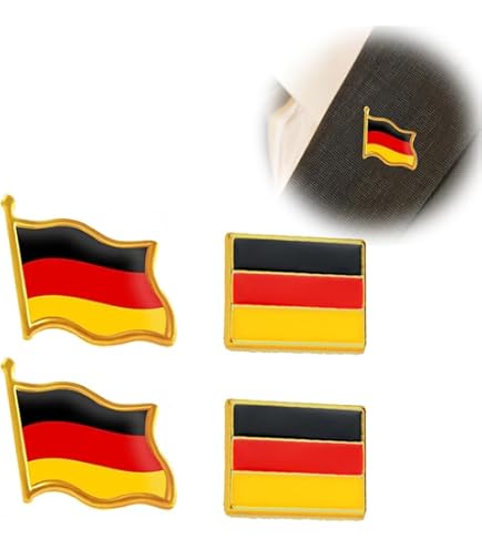 Yantec NRW Flaggenpin 2er Pack - Vergoldete Anstecknadel Mit Hartemaille