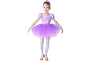 Lito Angels Księżniczka Balerina Kostium dla Dzieci Dziewczynki, Fantazyjny Balet Tutu Sukienka Taniec Odzież Trykot z Spódnica, Elsa/Roszpunka/Królewna Śnieżka