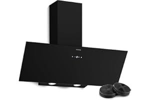 Klarstein Cappa Aspirante a Incasso, Cappa Cucina con Filtro, Cappa Cucina in Alluminio Lavabile in Lavastoviglie, Cappa Incasso con Flusso d'Aria 305m³/h, LED, Cappa Filtrante con Touch Control