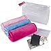 Makeup Remover Cloth 3 Pack - Chemical Free-Move Makeup Instantly with Just Water - Reusable Facial Cleansing Towel - Money-back Satisfaction Guaranty (1Pink+1Blue+1Rosy)