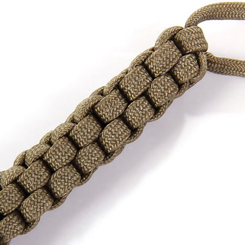 Quadrat geflochtenes Messer Lanyard – Khaki - 2