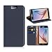 Produktbild MOBESV Samsung Galaxy S6 Hülle Leder, Samsung S6 Tasche Lederhülle/Wallet Case/Ledertasche Handyhülle/Schutzhülle mit Kartenfach für Samsung Galaxy S6/S6 Duos - Dunkel Blau